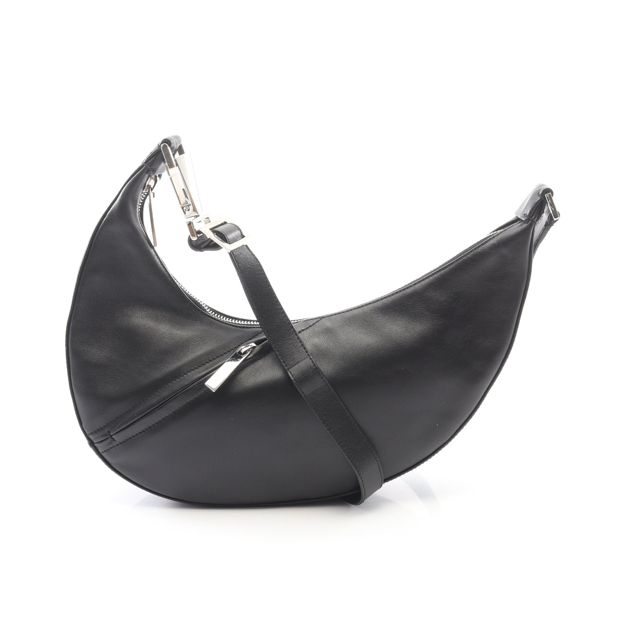 Salvatore Ferragamo ブラックレザーショルダーバッグ Salvatore Ferragamo フェラガモレザーショルダーバッグ FERRAGAMO