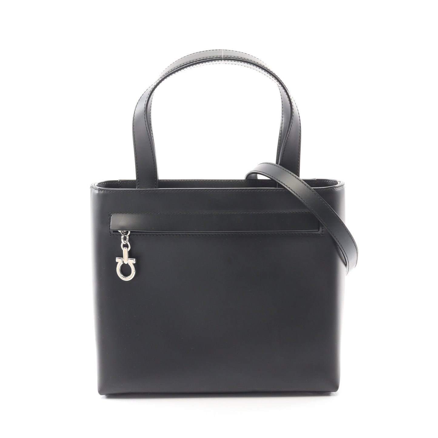 ガンチーニ ハンドバッグ レザー ブラック 2WAY サルヴァトーレフェラガモ バッグ Salvatore Ferragamo