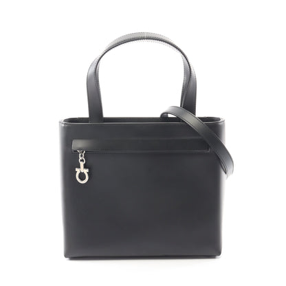 ガンチーニ ハンドバッグ レザー ブラック 2WAY サルヴァトーレフェラガモ バッグ Salvatore Ferragamo
