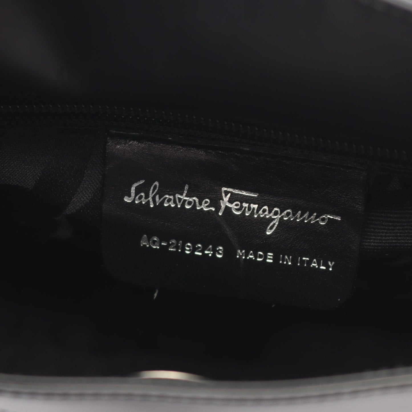 ガンチーニ ハンドバッグ レザー ブラック 2WAY サルヴァトーレフェラガモ バッグ Salvatore Ferragamo