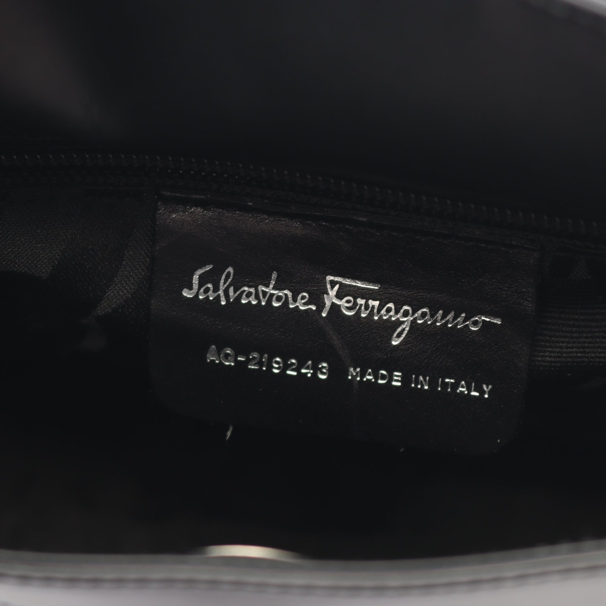 ガンチーニ ハンドバッグ レザー ブラック 2WAY サルヴァトーレフェラガモ バッグ Salvatore Ferragamo