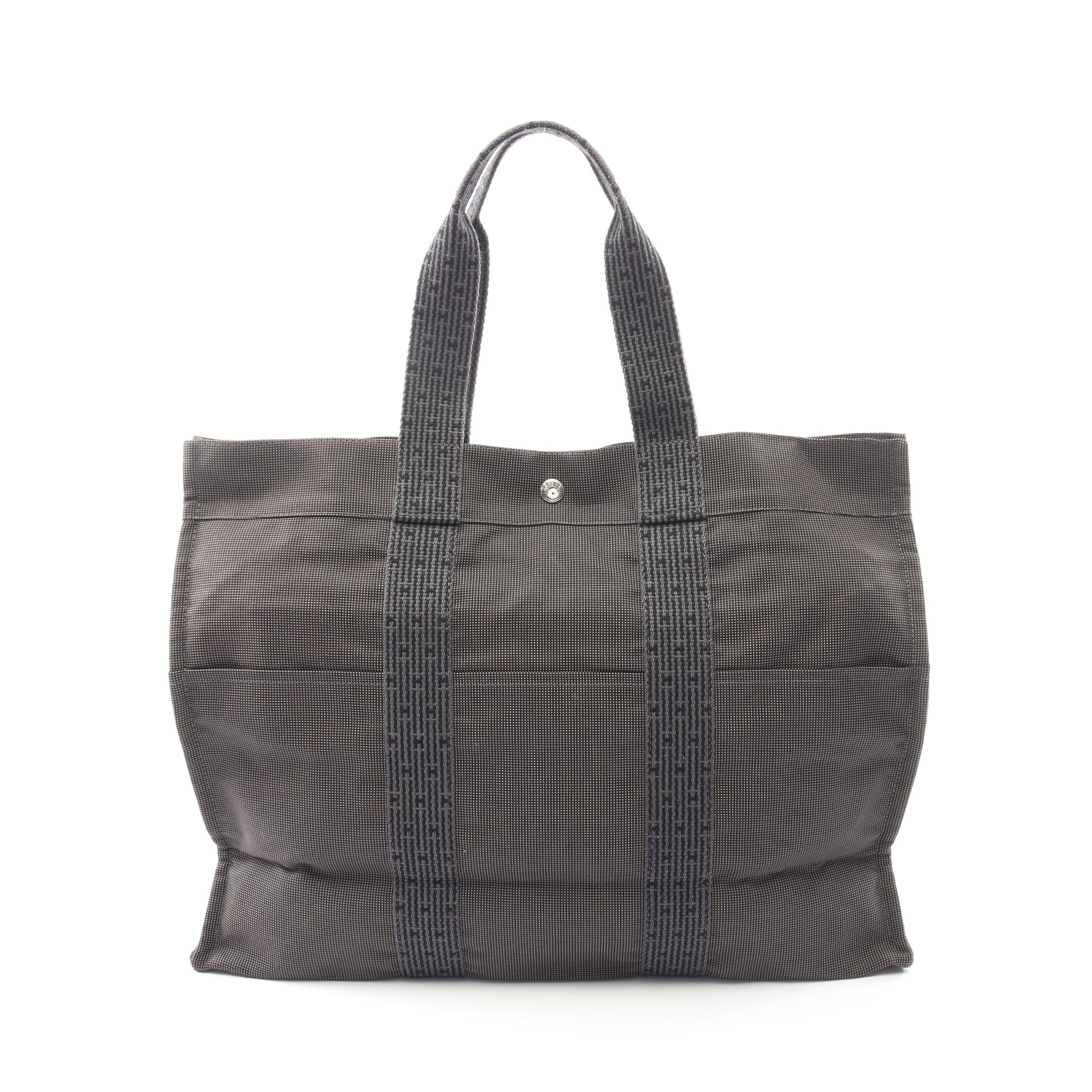 エルメス グレー トートバッグ PM エールライン キャンバス HERMES