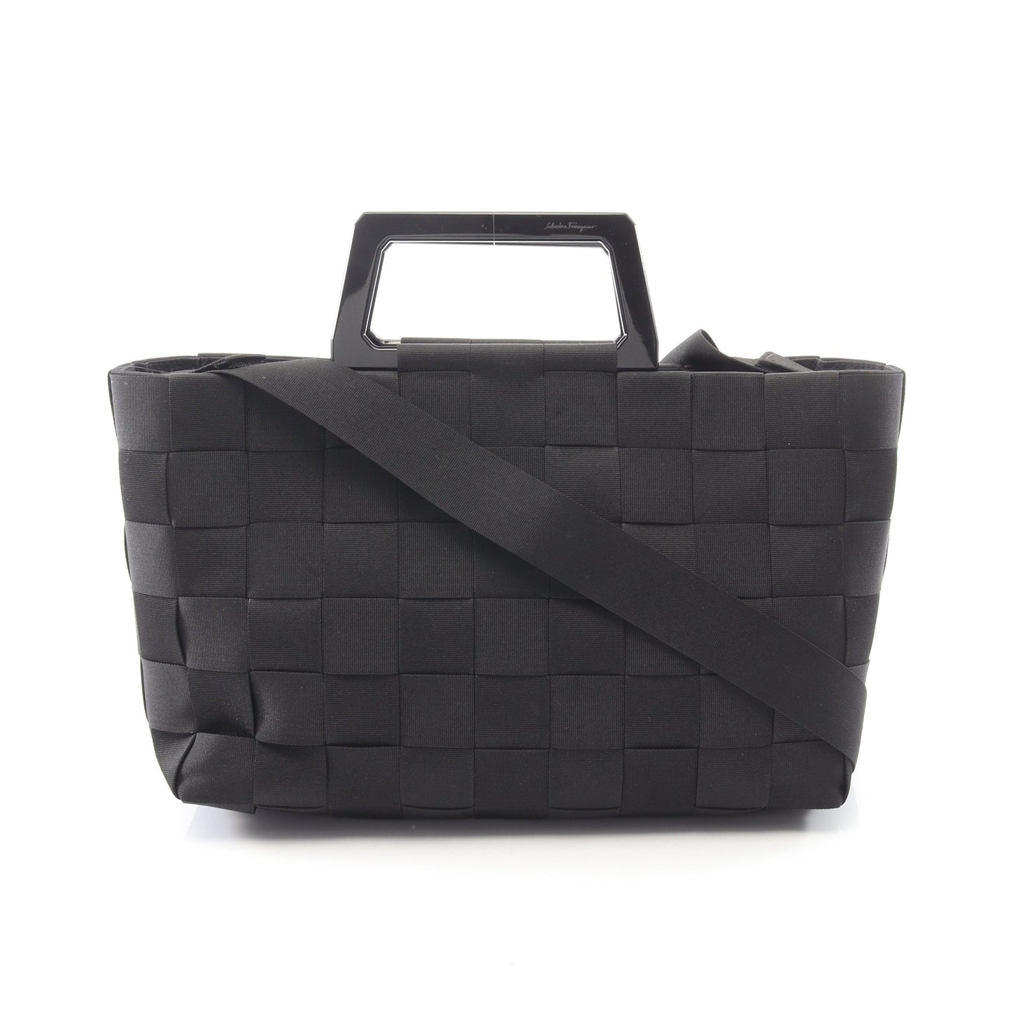 ハンドバッグ ナイロンキャンバス ブラック 2WAY サルヴァトーレフェラガモ バッグ Salvatore Ferragamo