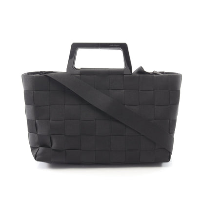 ハンドバッグ ナイロンキャンバス ブラック 2WAY サルヴァトーレフェラガモ バッグ Salvatore Ferragamo