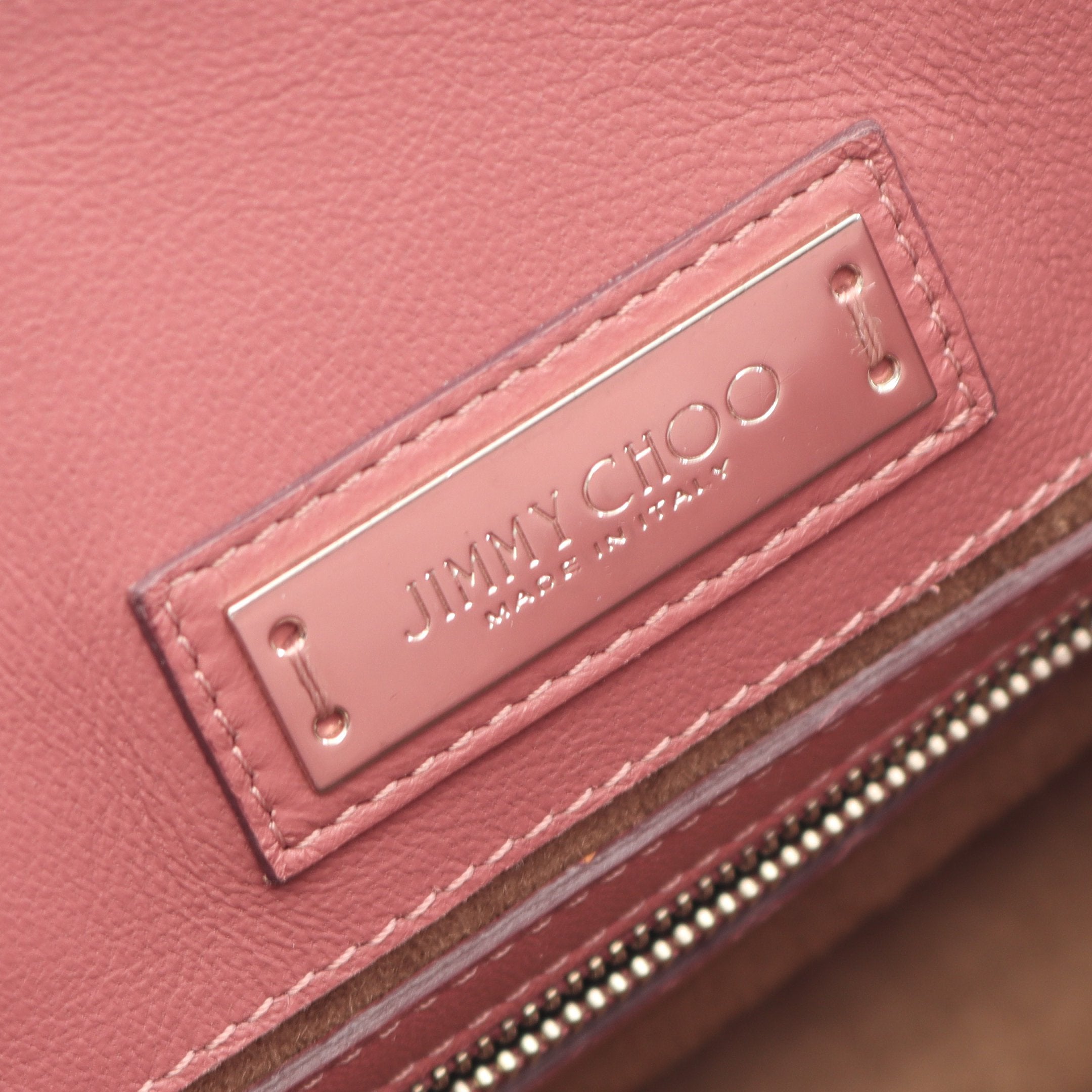 ハンドバッグ スエード レザー ダスティピンク 2WAY ジミーチュウ – RECLO