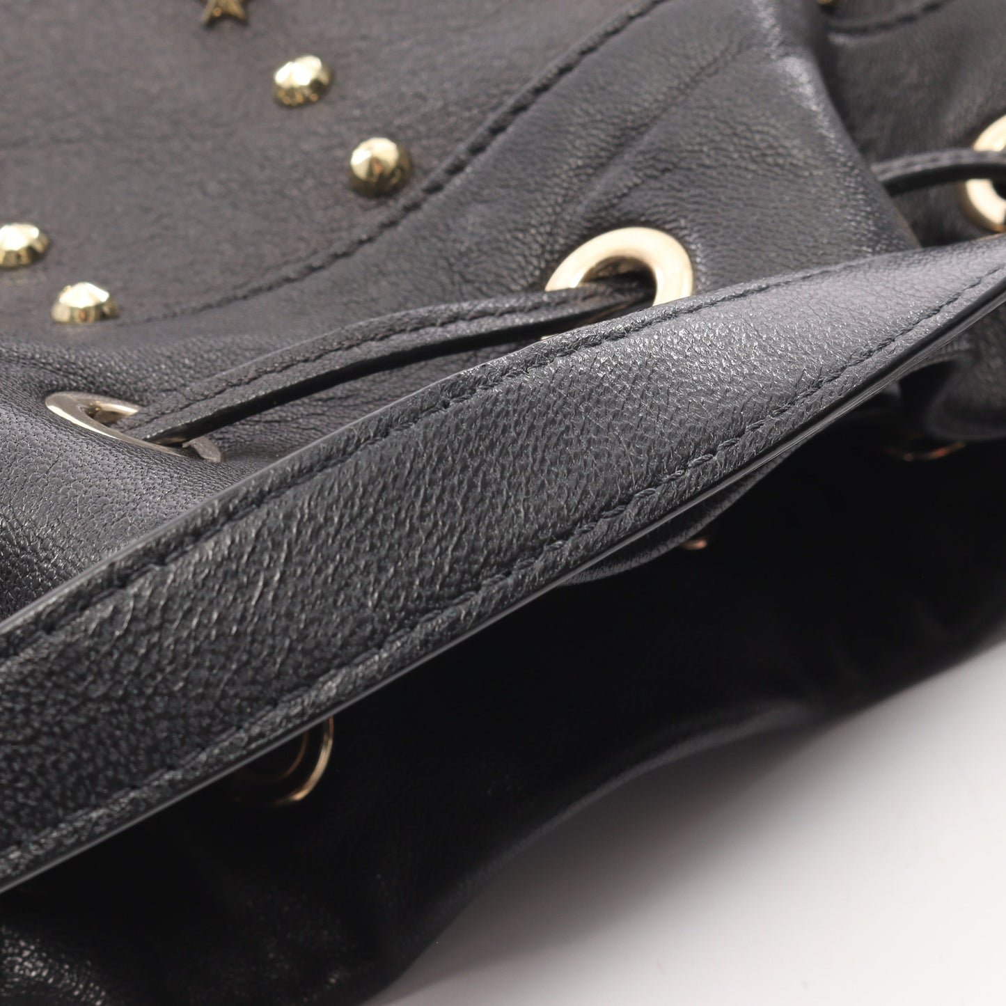 ロックスタッズ ショルダーバッグ レザー ブラック 2WAY ジミーチュウ