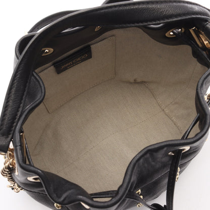 ロックスタッズ ショルダーバッグ レザー ブラック 2WAY ジミーチュウ