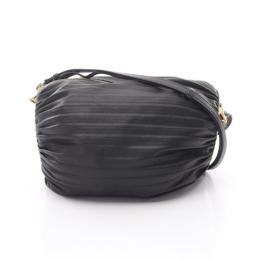 アナグラム ブレスレット ポーチ ショルダーバッグ レザー ブラック ロエベ