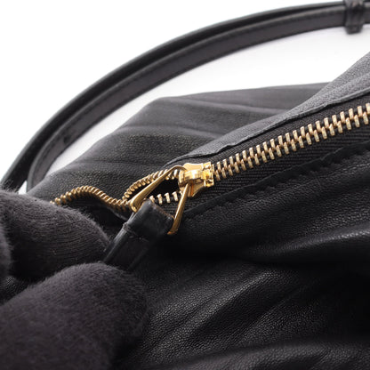 アナグラム ブレスレット ポーチ ショルダーバッグ レザー ブラック ロエベ