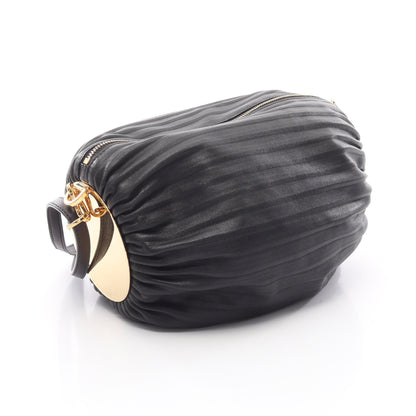 アナグラム ブレスレット ポーチ ショルダーバッグ レザー ブラック ロエベ