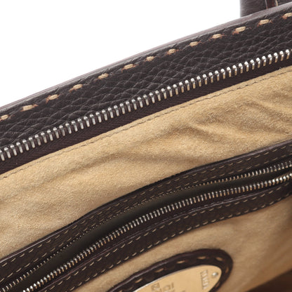 セレリア ハンドバッグ レザー ダークブラウン フェンディ