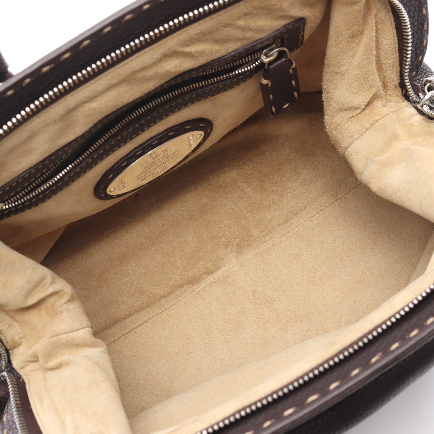 セレリア ハンドバッグ レザー ダークブラウン フェンディ