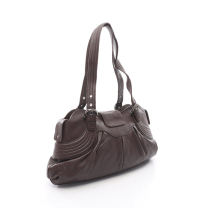 ガンチーニ ハンドバッグ レザー ダークブラウン サルヴァトーレフェラガモ バッグ Salvatore Ferragamo