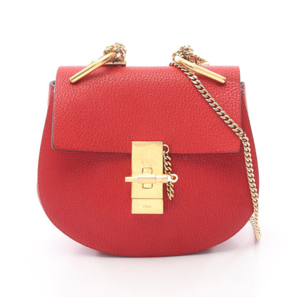Drew ドリュー チェーンショルダーバッグ レザー レッド クロエ バッグ Chloe