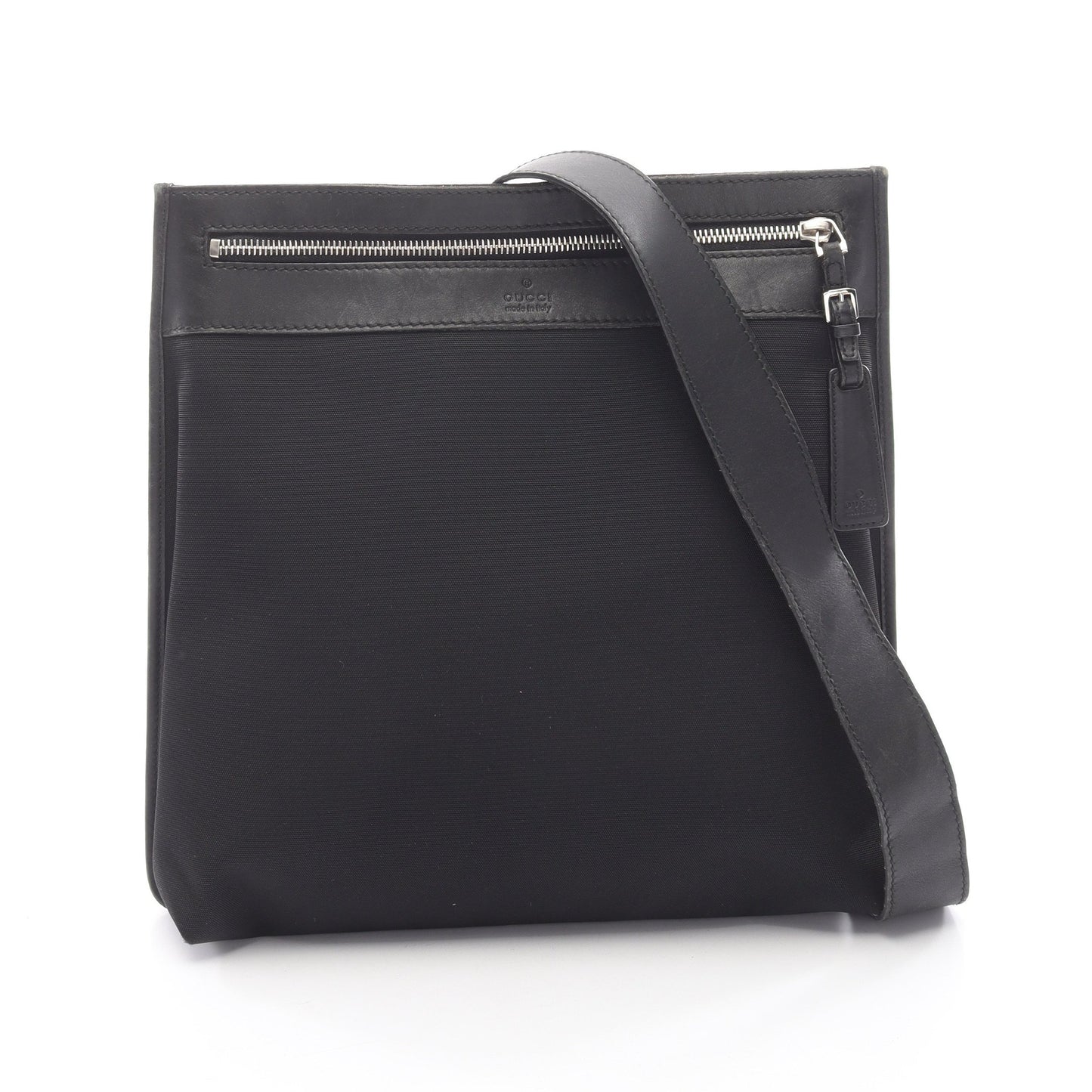 ショルダーバッグ キャンバス レザー ブラック グッチ バッグ GUCCI