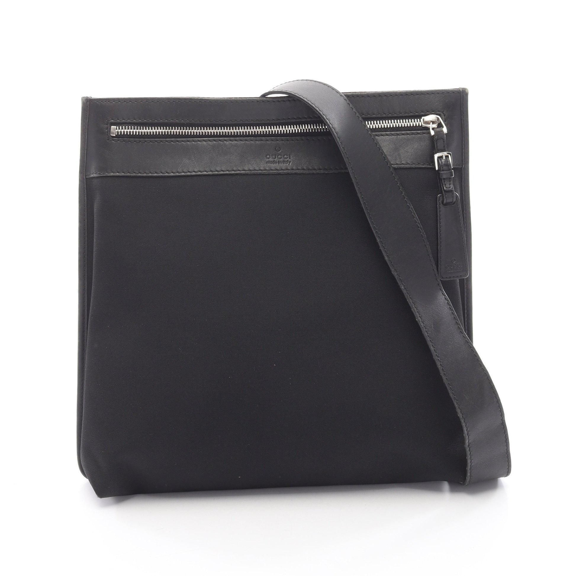 ショルダーバッグ キャンバス レザー ブラック グッチ バッグ GUCCI