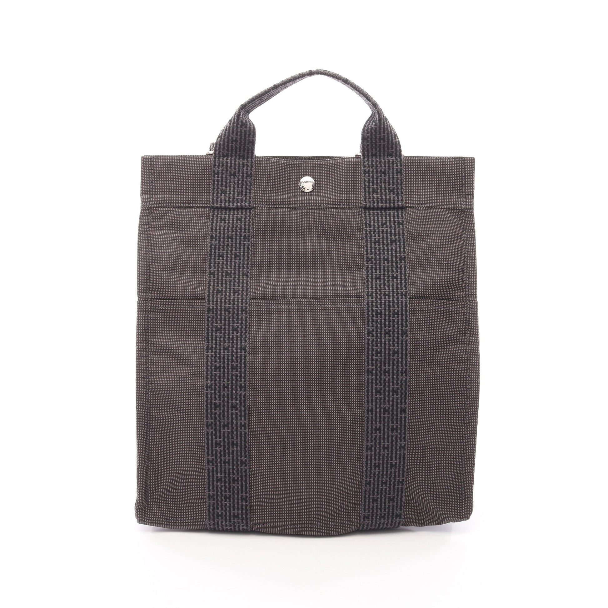 エールライン アドMM バックパック リュックサック ナイロンキャンバス ダークグレー シルバー金具 エルメス バッグ HERMES