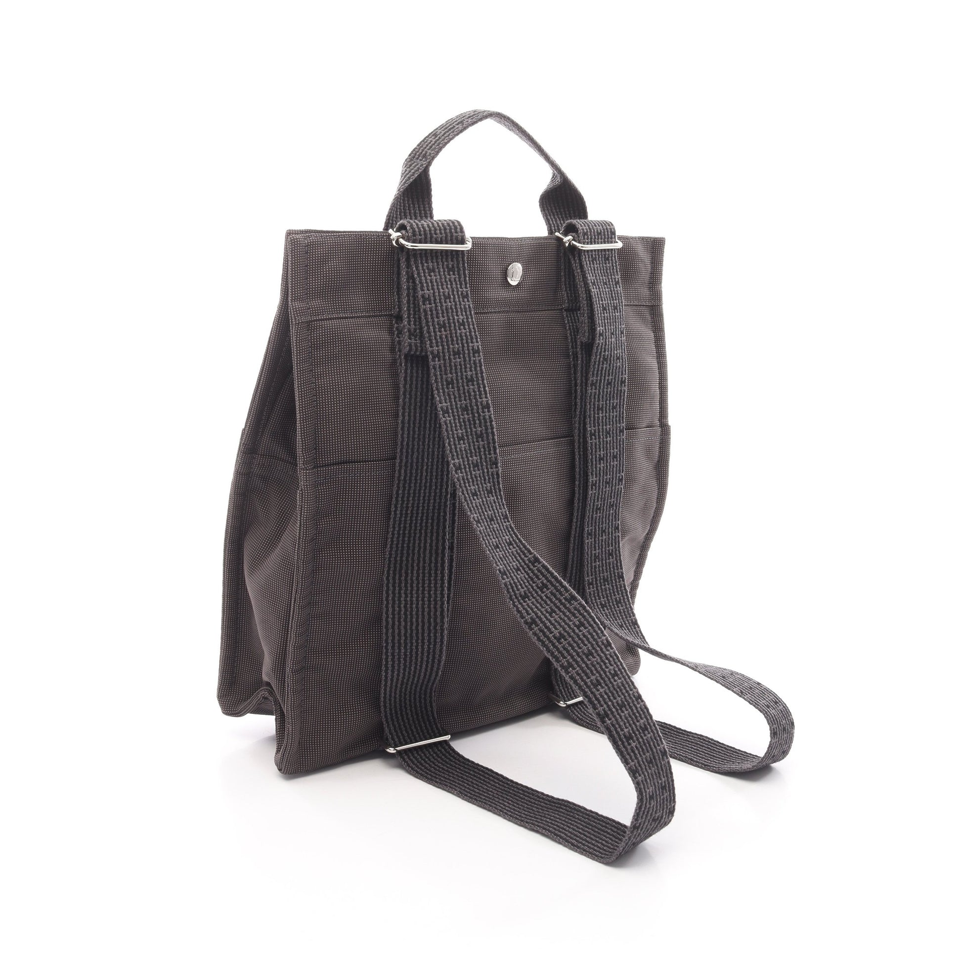 エールライン アドMM バックパック リュックサック ナイロンキャンバス ダークグレー シルバー金具 エルメス バッグ HERMES