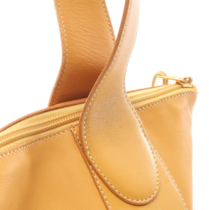 ショルダーバッグ トートバッグ レザー イエロー ロエベ