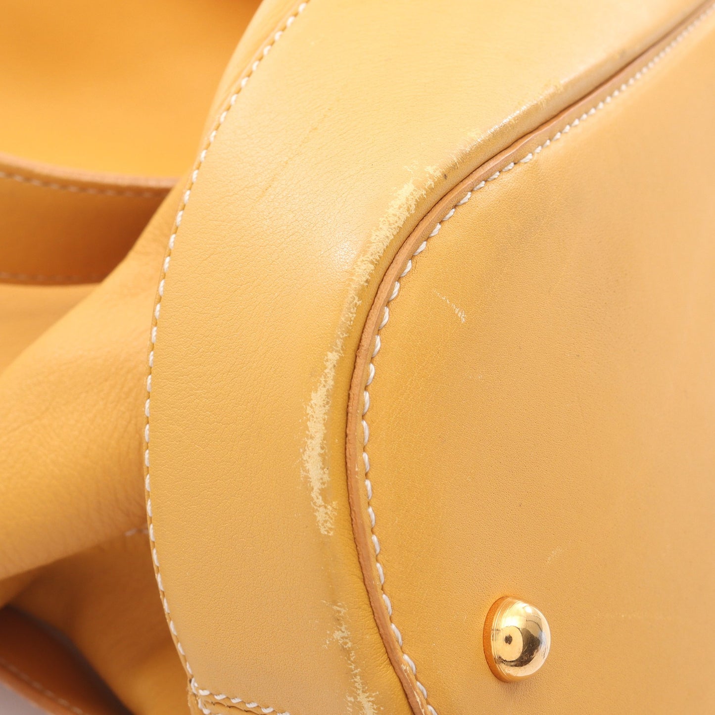 ショルダーバッグ トートバッグ レザー イエロー ロエベ