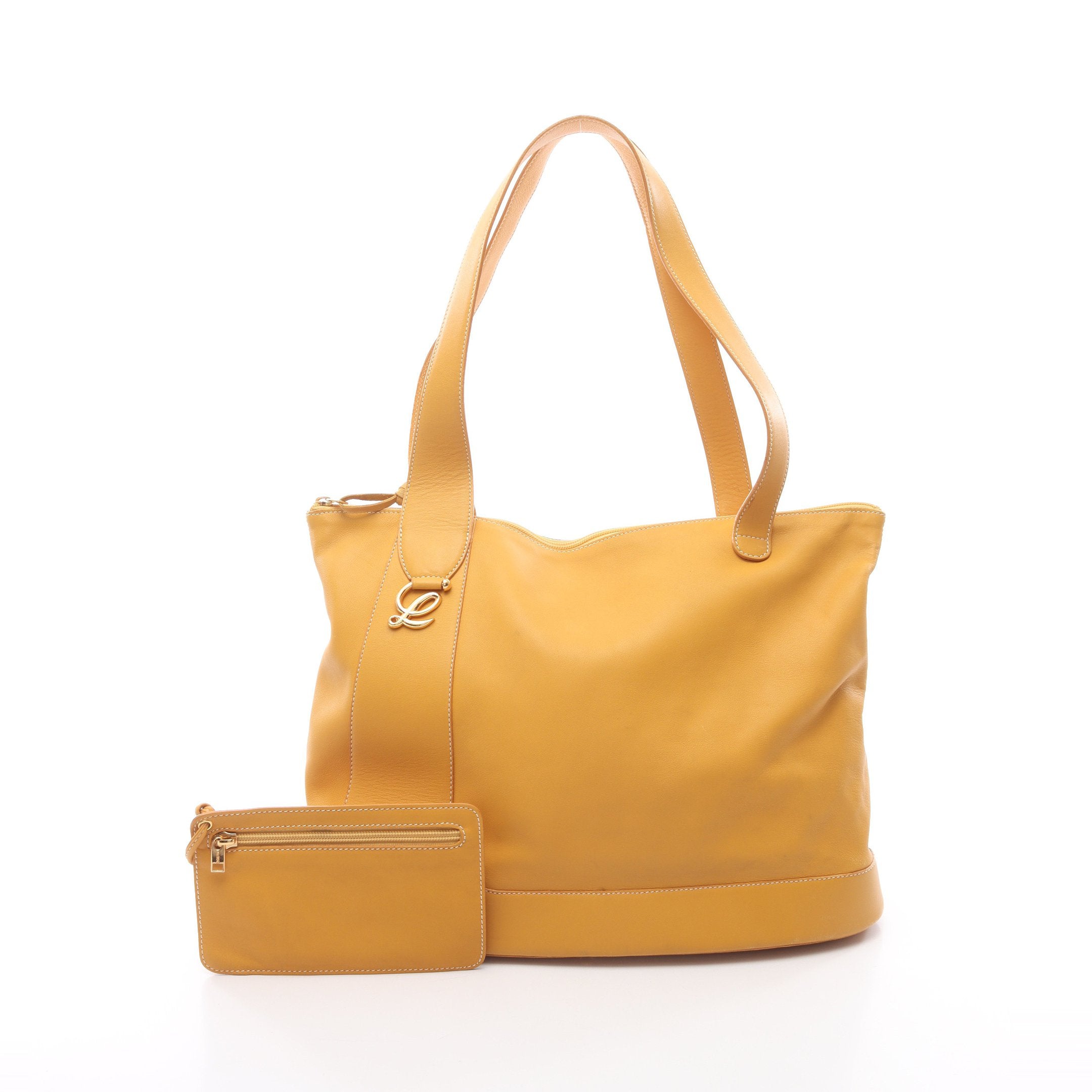 ショルダーバッグ トートバッグ レザー イエロー ロエベ – RECLO