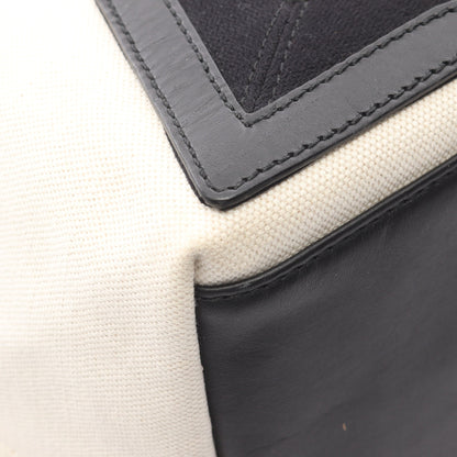 NAVY CABAS ネイビーカバ M ハンドバッグ トートバッグ キャンバス レザー オフホワイト ブラック バレンシアガ