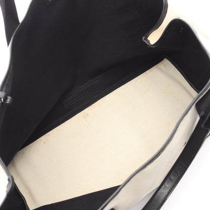 NAVY CABAS ネイビーカバ M ハンドバッグ トートバッグ キャンバス レザー オフホワイト ブラック バレンシアガ