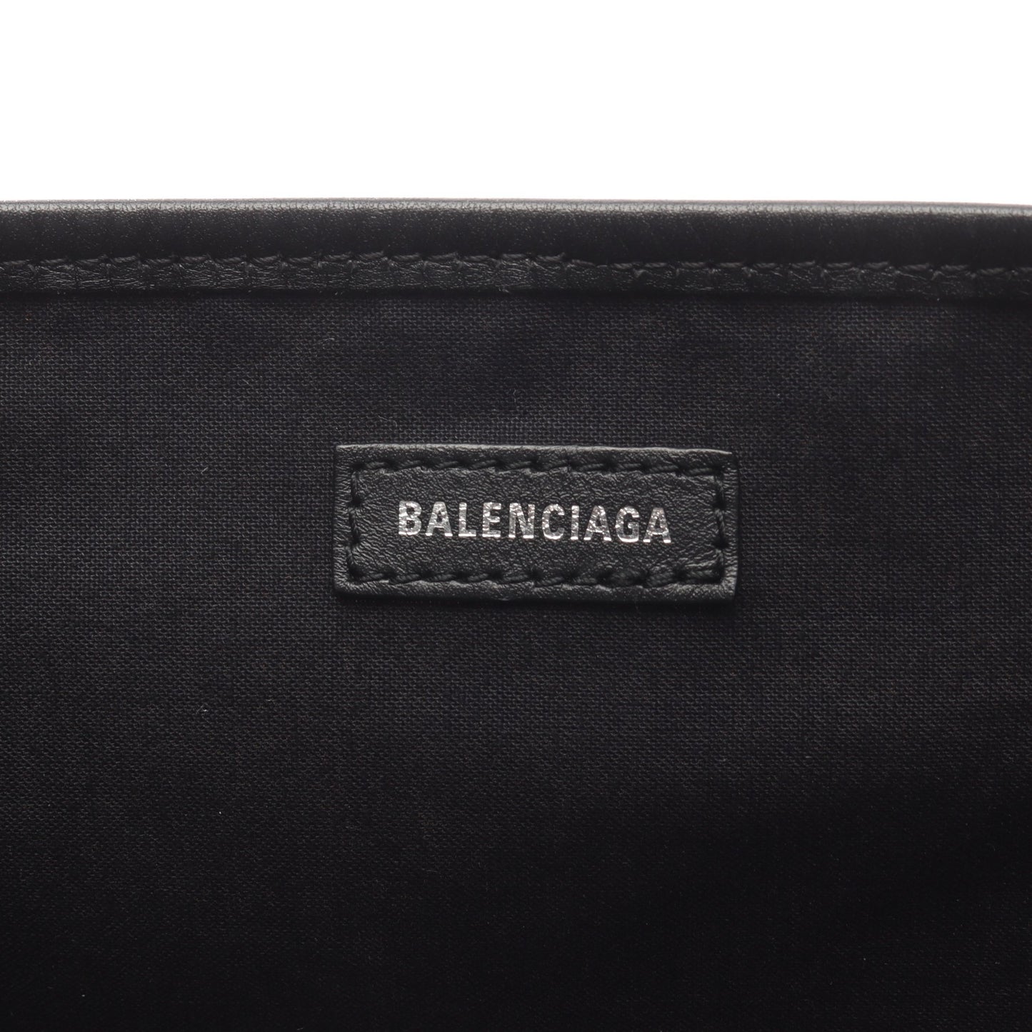 NAVY CABAS ネイビーカバ M ハンドバッグ トートバッグ キャンバス レザー オフホワイト ブラック バレンシアガ