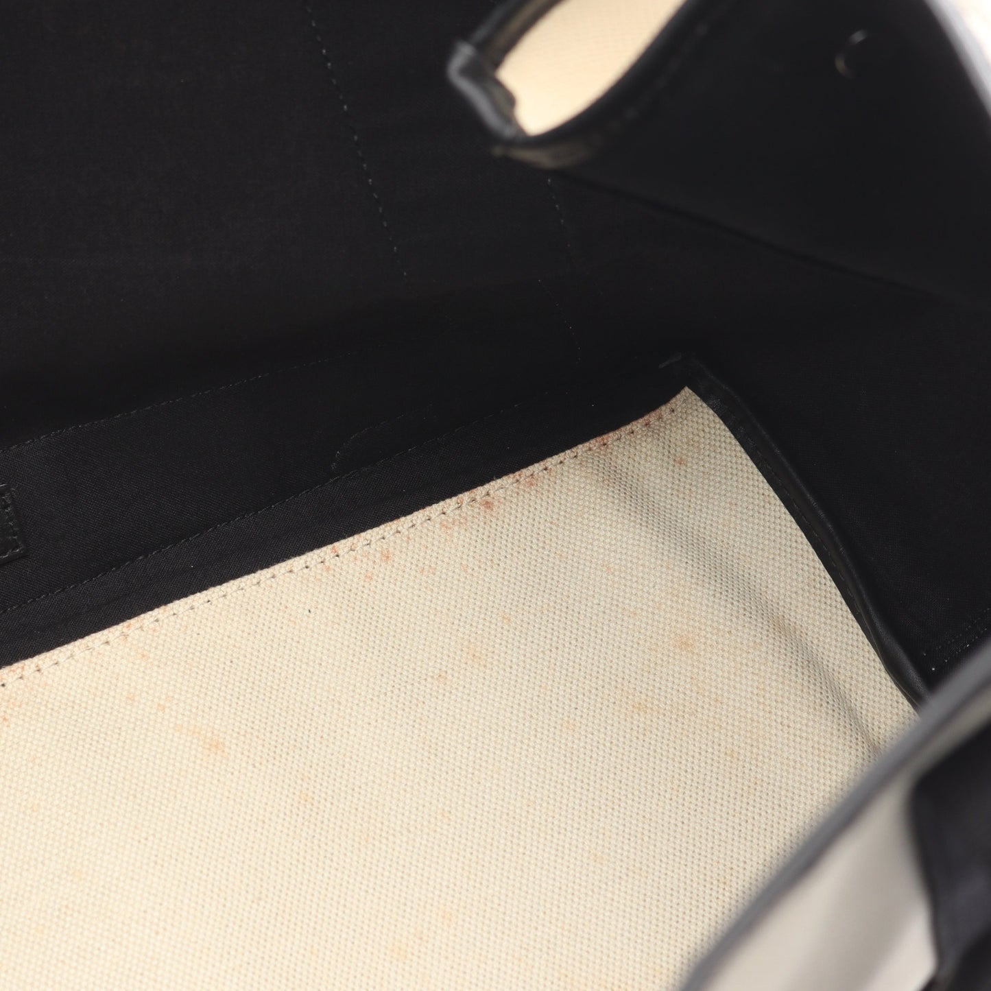 NAVY CABAS ネイビーカバ M ハンドバッグ トートバッグ キャンバス レザー オフホワイト ブラック バレンシアガ