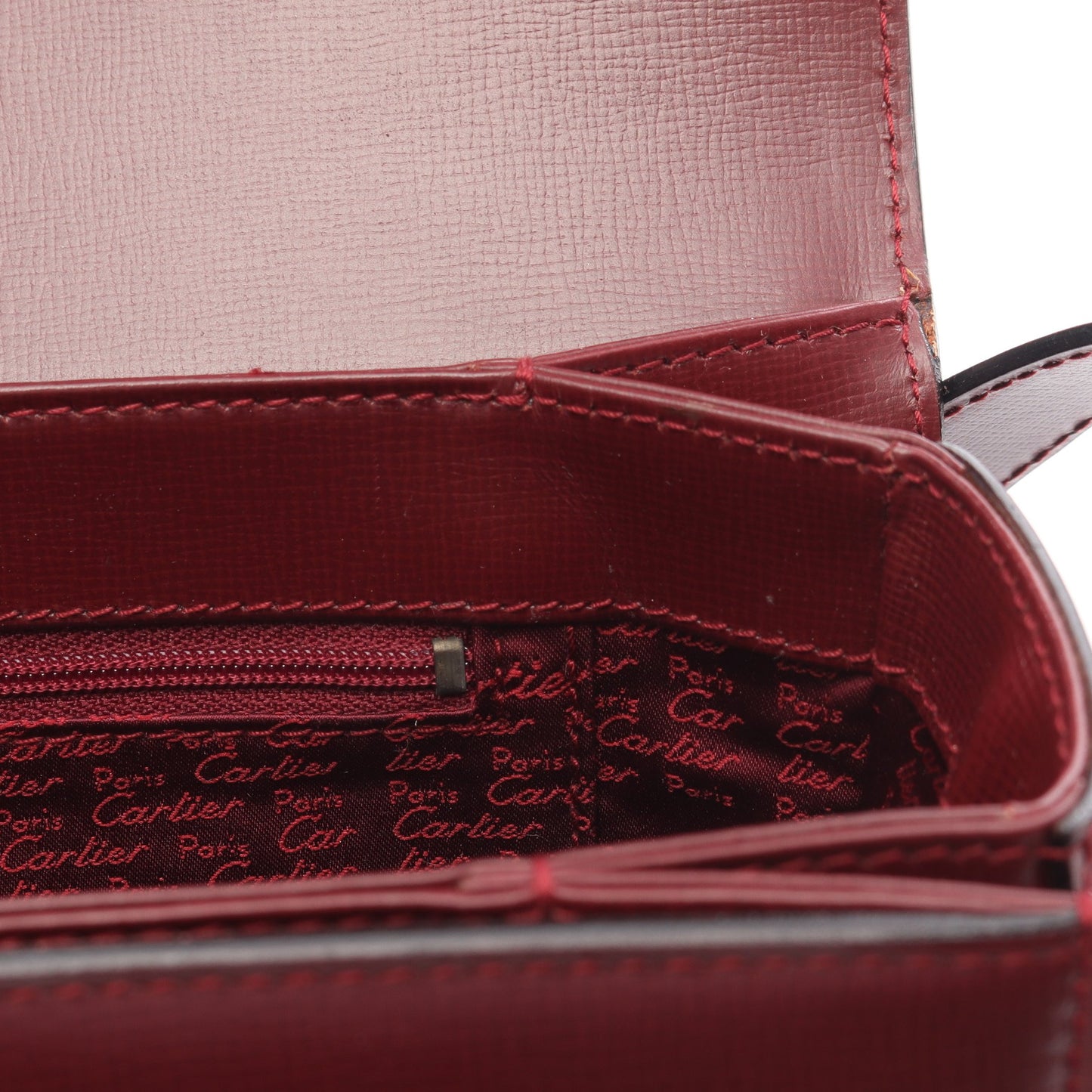 マストライン ショルダーバッグ レザー ボルドー カルティエ