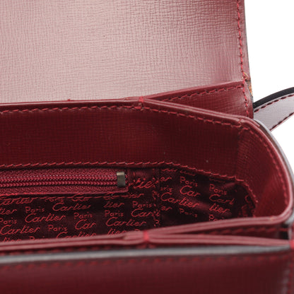 マストライン ショルダーバッグ レザー ボルドー カルティエ