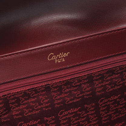 マストライン ショルダーバッグ レザー ボルドー カルティエ