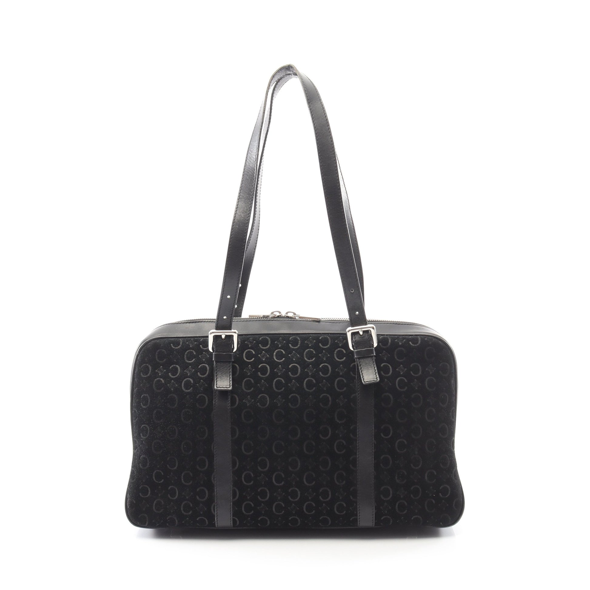 Cマカダム ショルダーバッグ スエード レザー ブラック セリーヌ バッグ CELINE