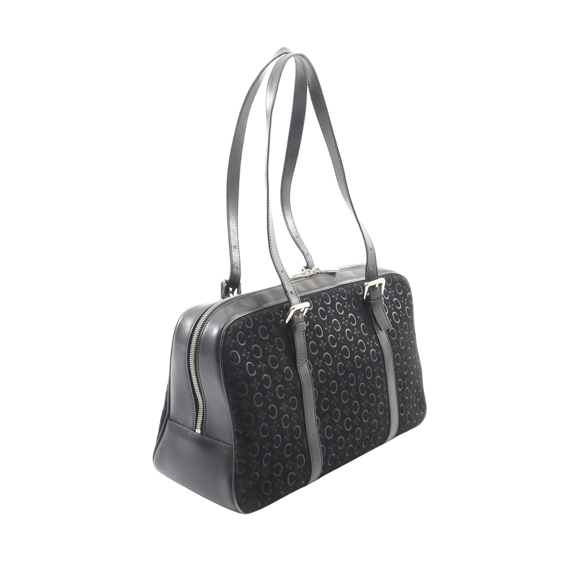 Cマカダム ショルダーバッグ スエード レザー ブラック セリーヌ バッグ CELINE