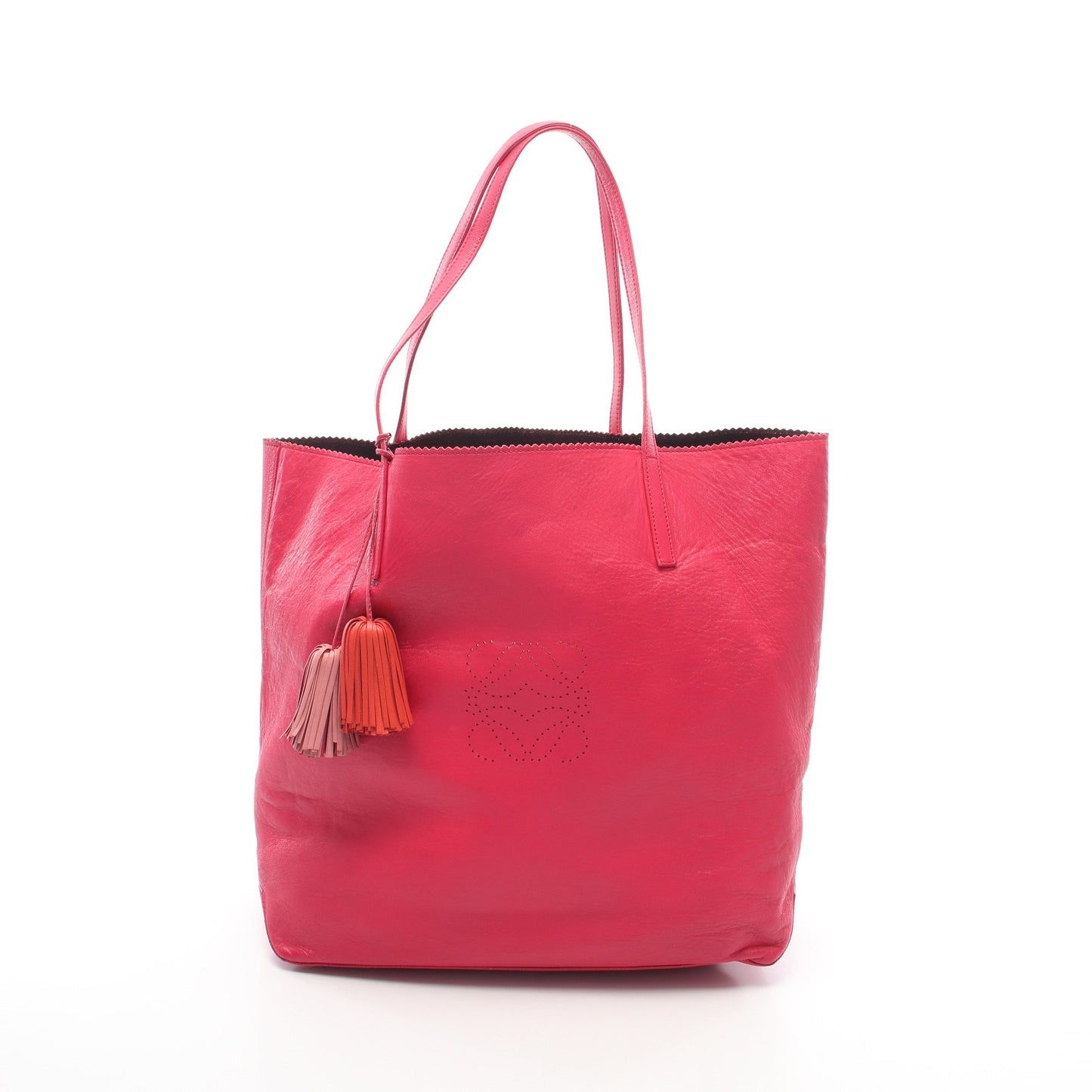 アナグラム ショルダーバッグ トートバッグ レザー ピンクパープル ロエベ バッグ LOEWE