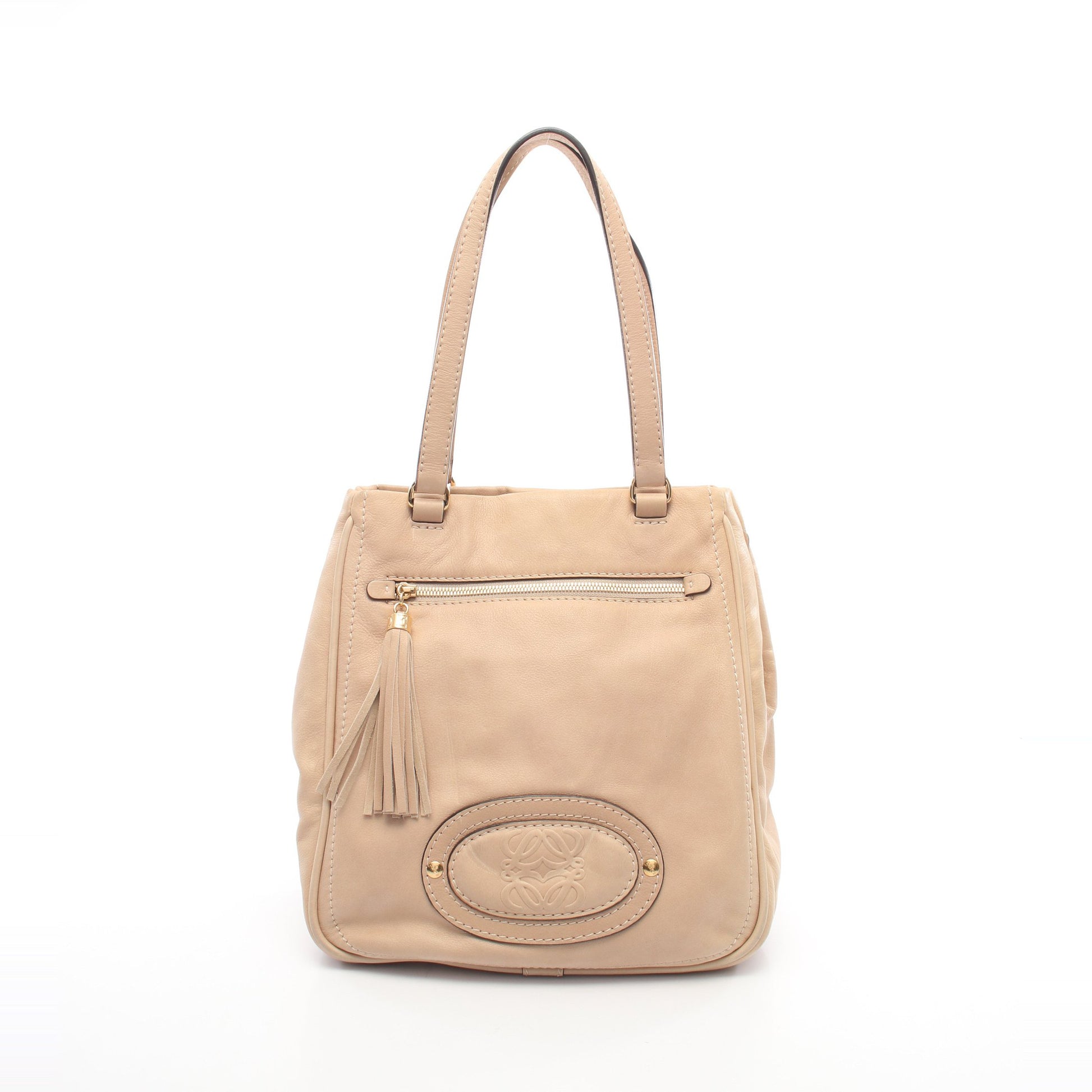 アナグラム ショルダーバッグ レザー ベージュ ロエベ バッグ LOEWE