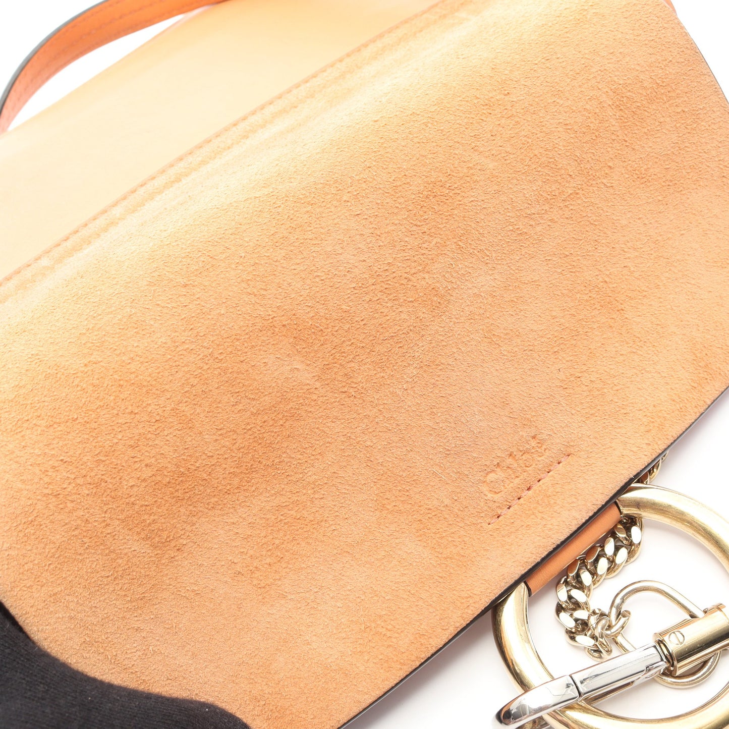 FAYE フェイ ショルダーバッグ レザー スエード コーラルオレンジ クロエ バッグ Chloe