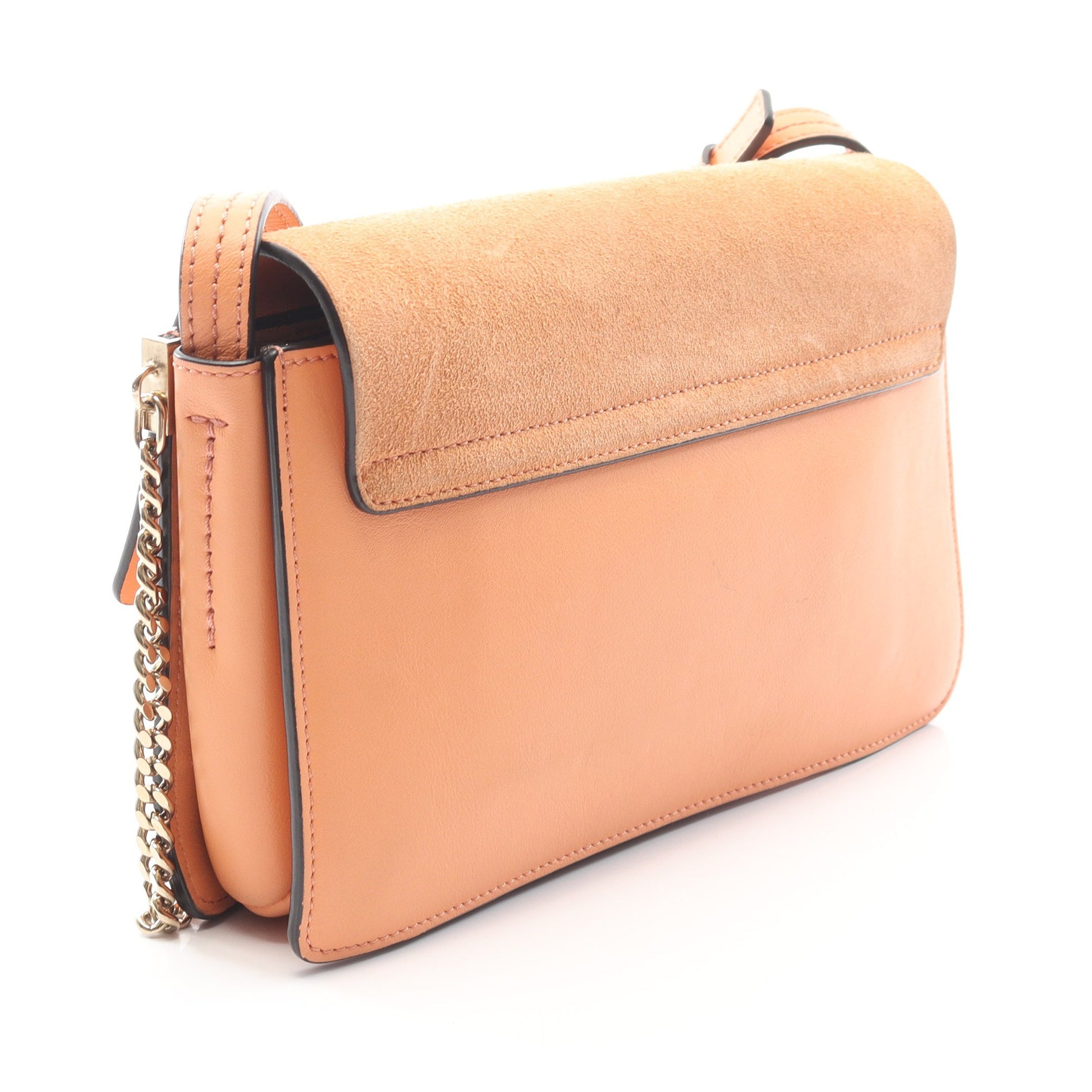 FAYE フェイ ショルダーバッグ レザー スエード コーラルオレンジ クロエ バッグ Chloe