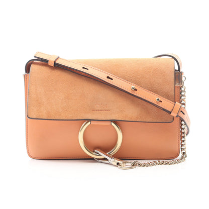 FAYE フェイ ショルダーバッグ レザー スエード コーラルオレンジ クロエ バッグ Chloe
