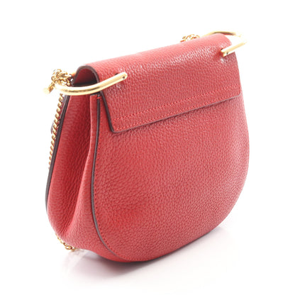 ドリュー チェーンショルダーバッグ レザー レッド クロエ バッグ Chloe
