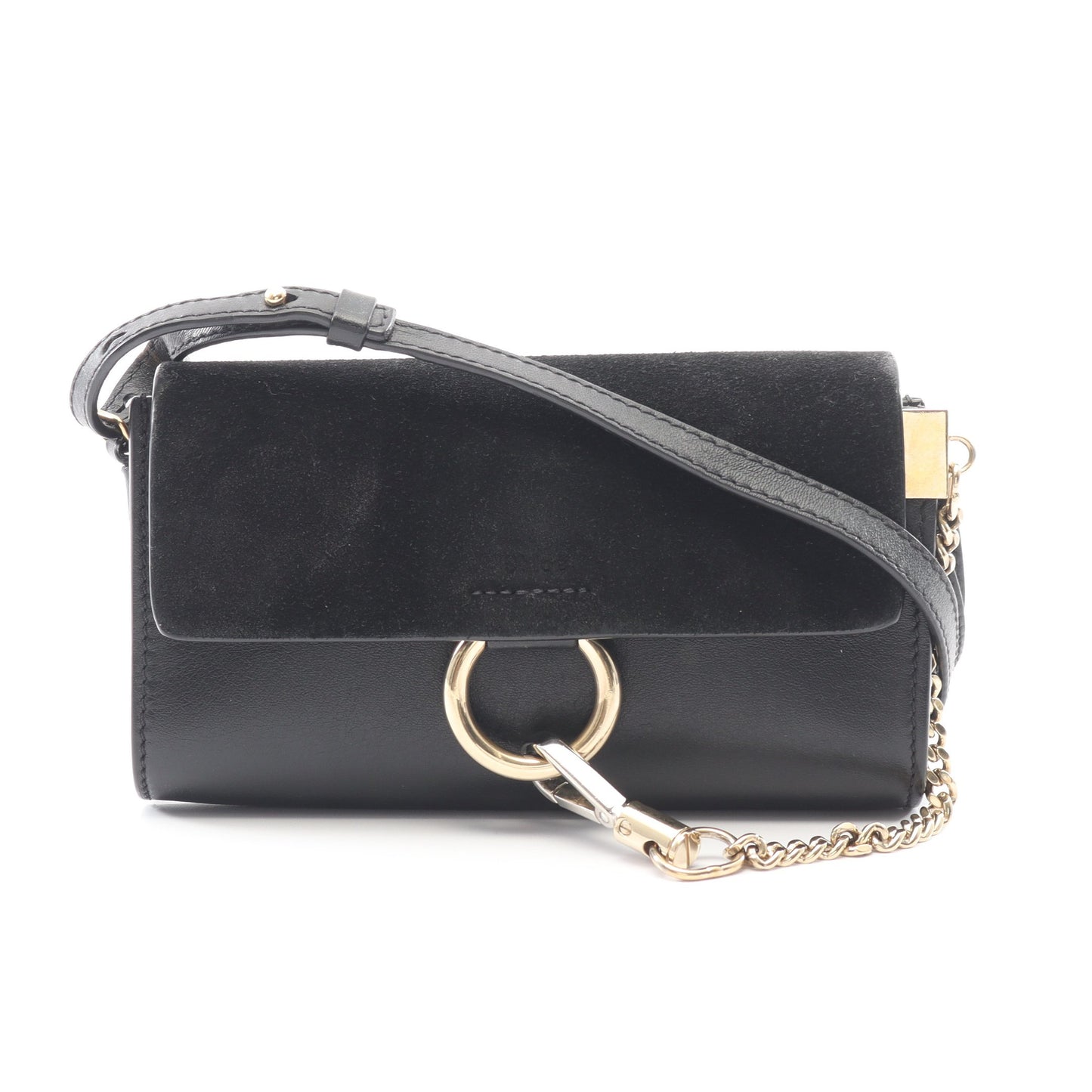 FAYE フェイ ミニ ショルダーバッグ レザー スエード ブラック クロエ バッグ Chloe