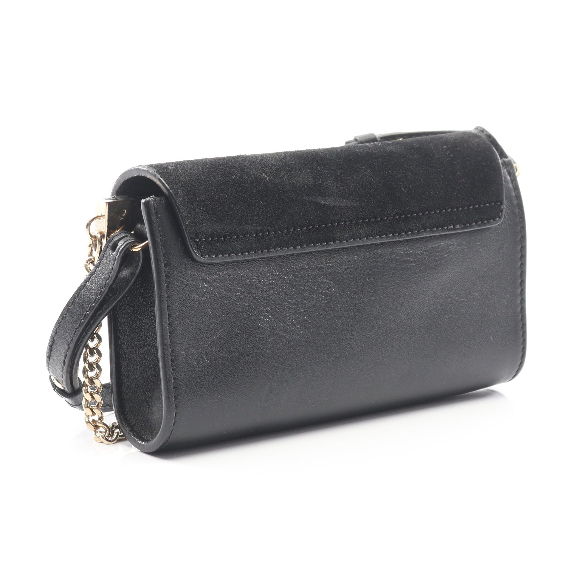 FAYE フェイ ミニ ショルダーバッグ レザー スエード ブラック クロエ バッグ Chloe