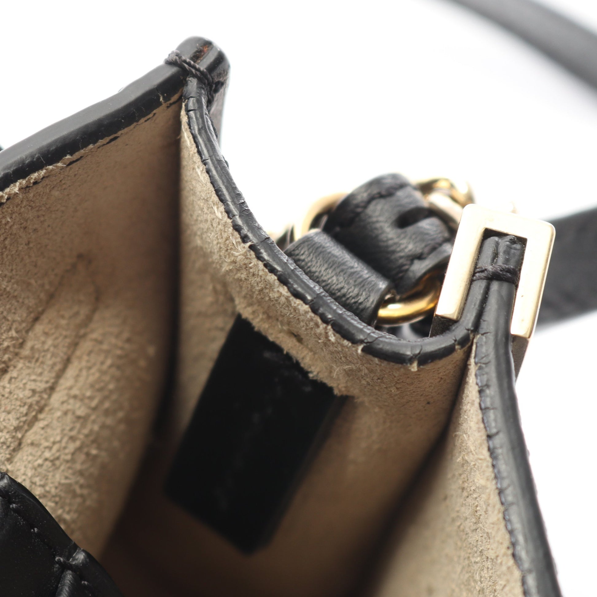 FAYE フェイ ミニ ショルダーバッグ レザー スエード ブラック クロエ バッグ Chloe
