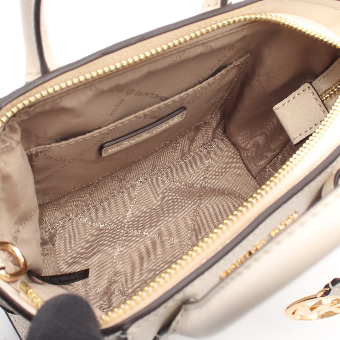 AVRIL アヴリル エクストラ スモール サッチェル ハンドバッグ レザー スエード アイボリー 2WAY マイケルコース バッグ MICHAEL KORS