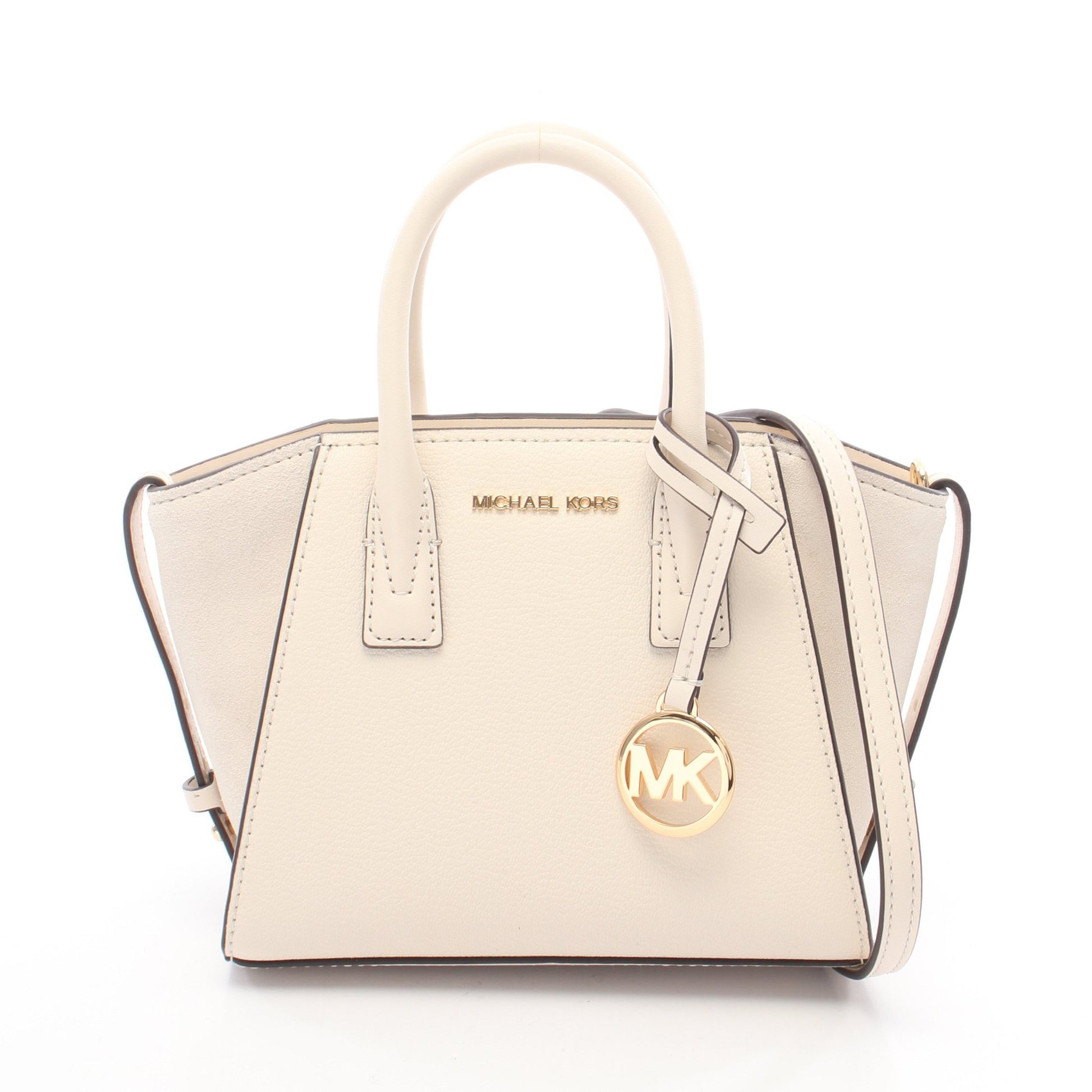AVRIL アヴリル エクストラ スモール サッチェル ハンドバッグ レザー スエード アイボリー 2WAY マイケルコース バッグ MICHAEL KORS