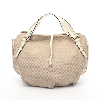 マカダム ハンドバッグ トートバッグ PVC レザー ベージュ アイボリー クロコ型押し セリーヌ バッグ CELINE