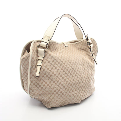 マカダム ハンドバッグ トートバッグ PVC レザー ベージュ アイボリー クロコ型押し セリーヌ バッグ CELINE