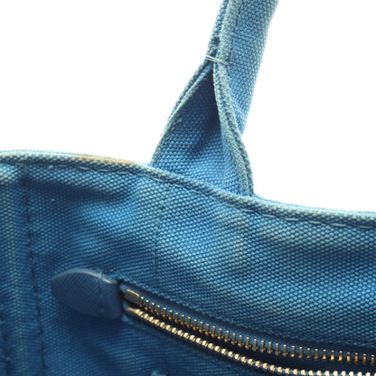 CANAPA カナパ ハンドバッグ トートバッグ キャンバス ブルー 2WAY プラダ バッグ PRADA
