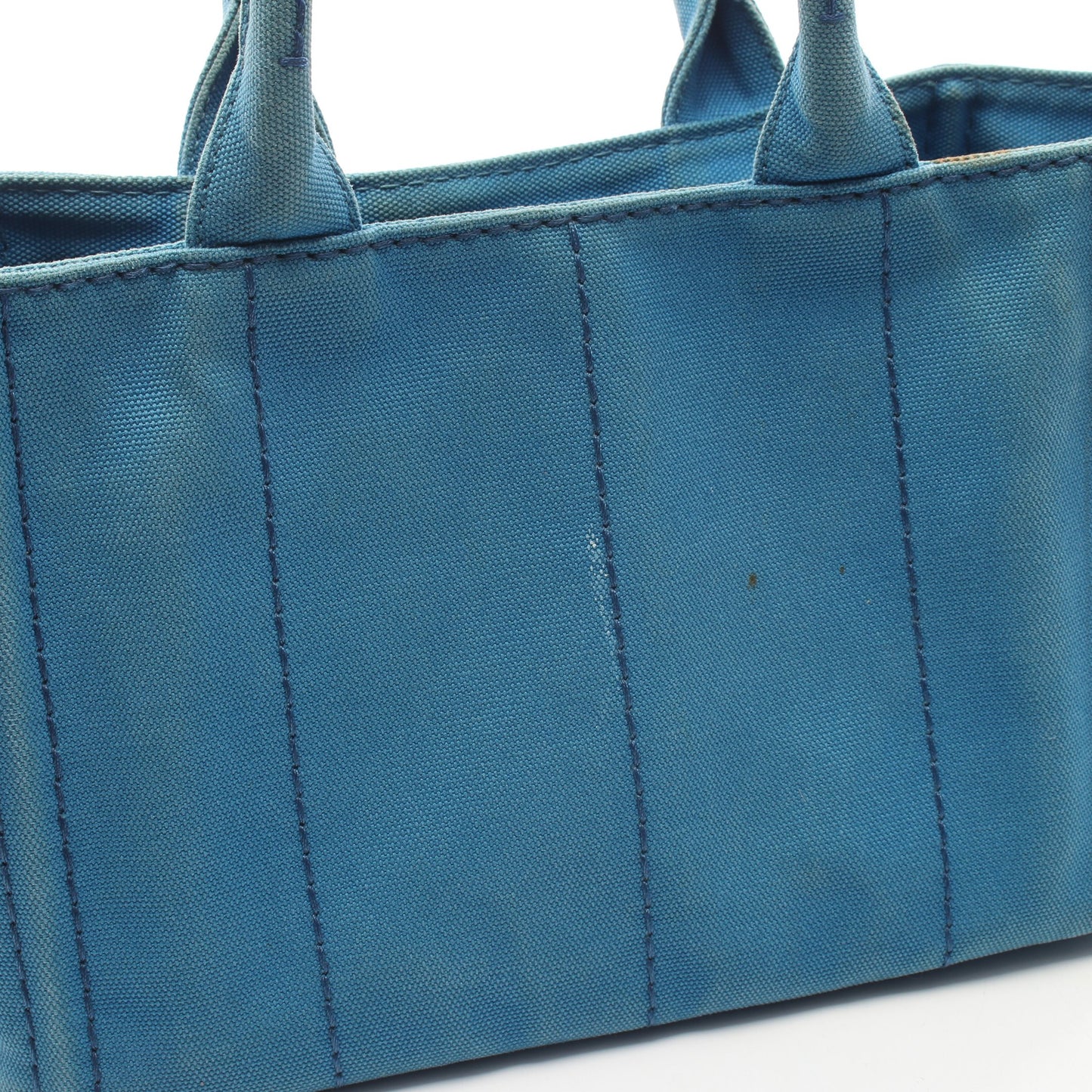 CANAPA カナパ ハンドバッグ トートバッグ キャンバス ブルー 2WAY プラダ バッグ PRADA