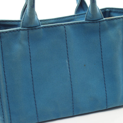 CANAPA カナパ ハンドバッグ トートバッグ キャンバス ブルー 2WAY プラダ バッグ PRADA